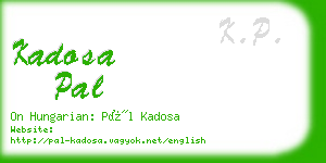 kadosa pal business card